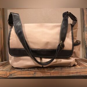 EDDIE BAUER Large Diaper Shoulder Bag (Adjustable Strap) - Brown/Beige